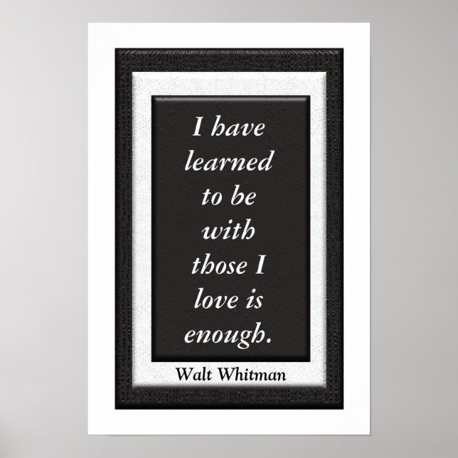 Walt Whitman - konst poster (Framsidan)