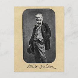 Walt Whitman Löv of Grass Frontispiece Vykort