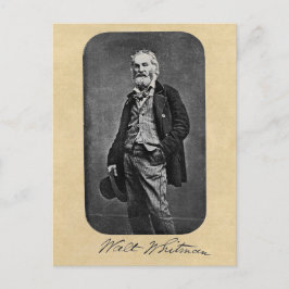 Walt Whitman Löv of Grass Frontispiece Vykort