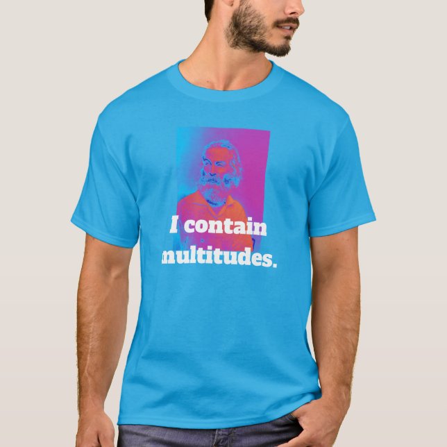 Walt Whitman Multitudes T-Shirt (Framsida)