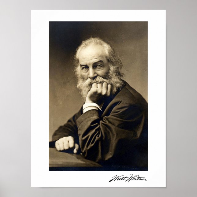 Walt Whitman porträtt (1869) Poster (Framsidan)