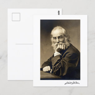 Walt Whitman porträtt (1869) Vykort