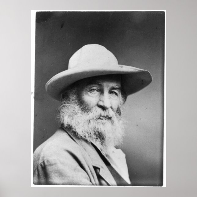 Walt Whitman Porträtt alias Quaker Photo Poster (Framsidan)
