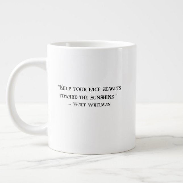 Walt Whitman Positivt Citat Kaffemugg Jumbo Mugg (Vänster)