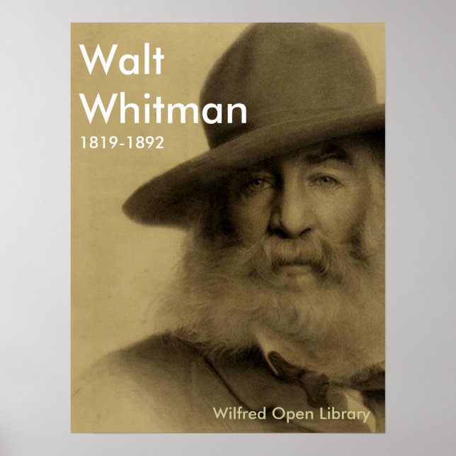 Walt Whitman Poster (Framsidan)