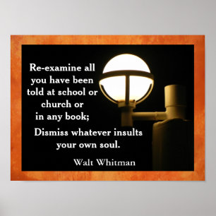 Walt Whitman - poster citat