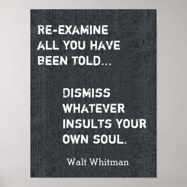 Walt Whitman Quote - Art print #2 Poster (Framsidan)