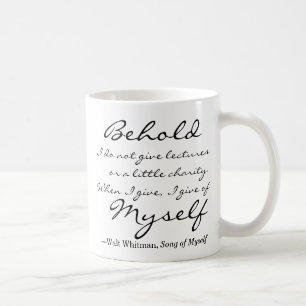 Walt Whitman Quote Sång från min egen kaffe Mugg