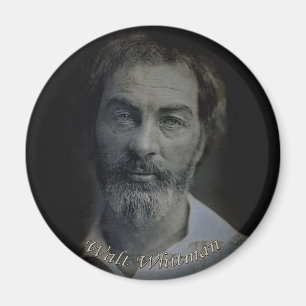 Walt Whitman Räcka-Tonat porträtt, ålder 35 Magnet