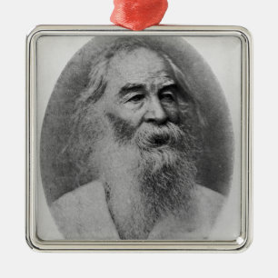 Walt Whitman som fotograferas i 1889 Julgransprydnad Metall