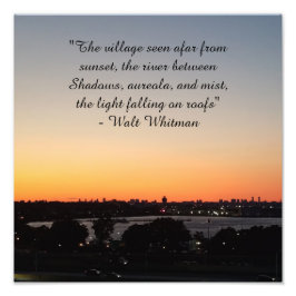 Walt Whitman Sunset Poetry Quote Fototryck