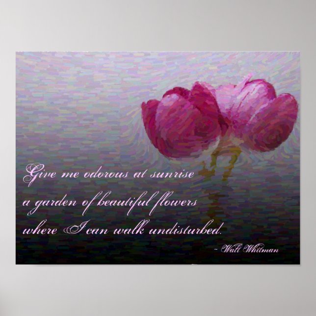 Walt Whitman Tulips Painting Poster (Framsidan)