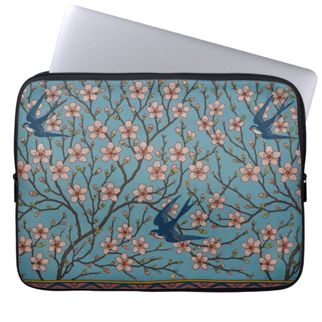 Walter Crane Almond Blommar & Svälj Laptop Fodral (Framsidan)