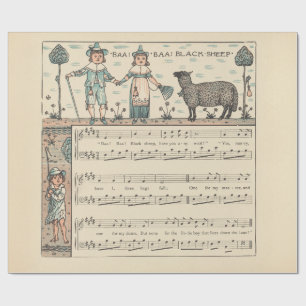 Walter Crane Baa Baa Svarta Får Vaggvisa Rim Presentpapper