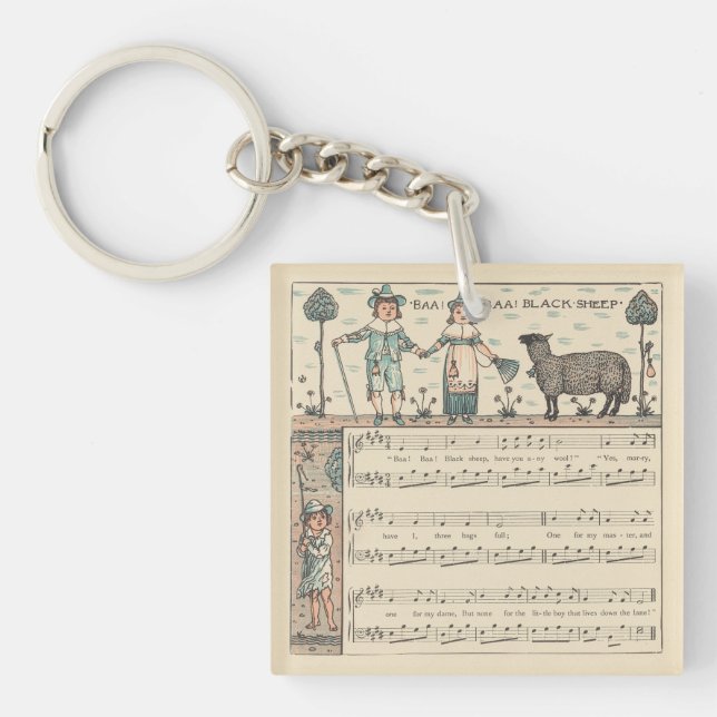 Walter Crane Baa Baa Svarta Får Värnurim (Framsidan)