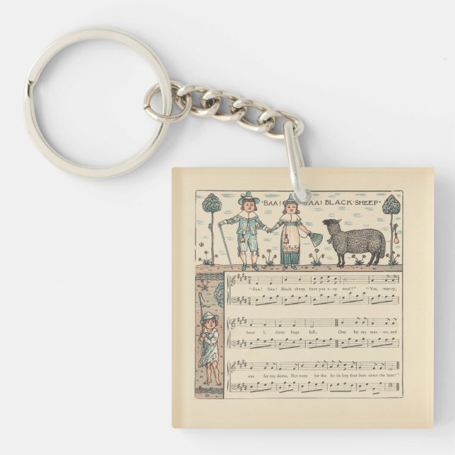 Walter Crane Baa Baa Svarta Får Värnurim (Framsidan)