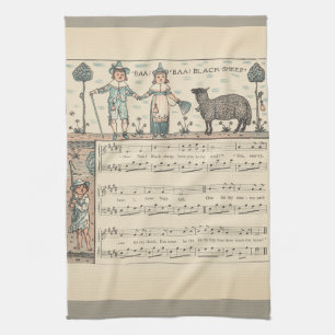 Walter Crane Baa Baa Svarta Får Värnurim Kökshandduk