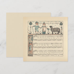 Walter Crane Baa Baa Svarta Får Värnurim Kort