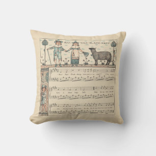 Walter Crane Baa Baa Svarta Får Värnurim Kudde