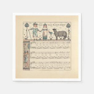 Walter Crane Baa Baa Svarta Får Värnurim Pappersservett
