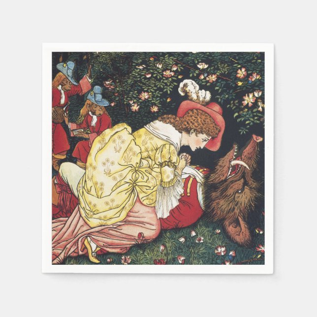 Walter Crane Beauty och Beasten Pappersservett (Framsidan)
