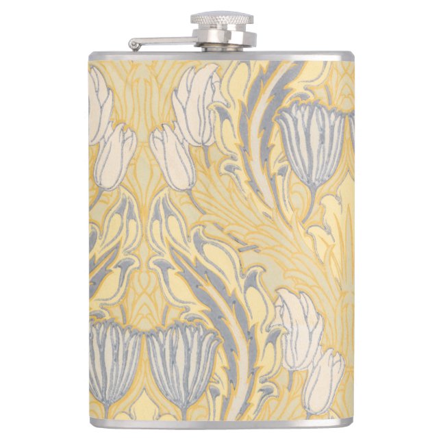 Walter Crane Blue White Tulips & Acanthus Fickplunta (Framsidan)