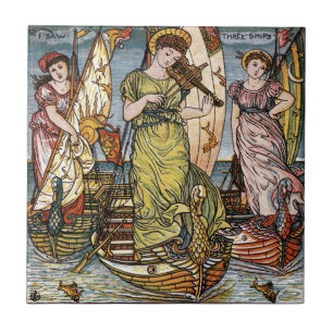 Walter Crane Fraktaser,Gracnice Dam,Art nouveau Kakelplatta