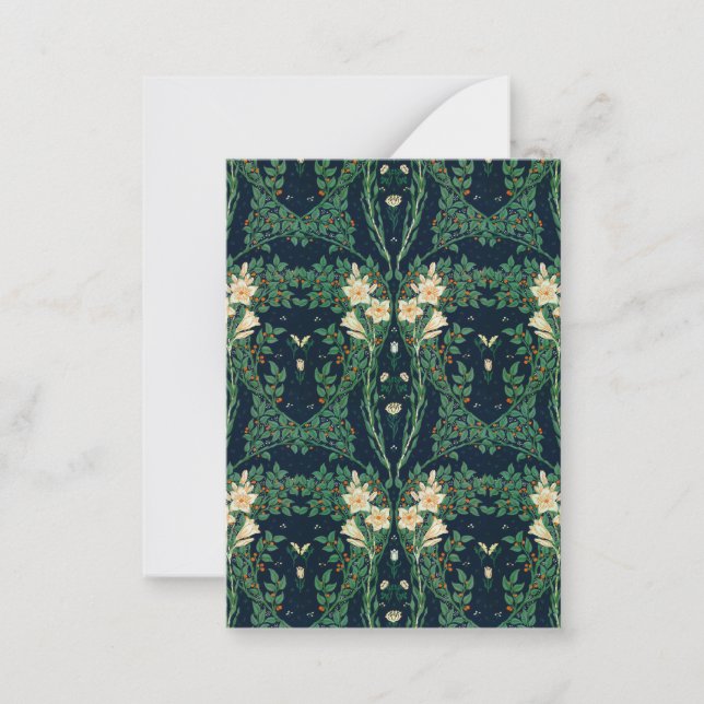 Walter Crane "Francesca" Botanisk Flat Anteckningskort (Framsida)