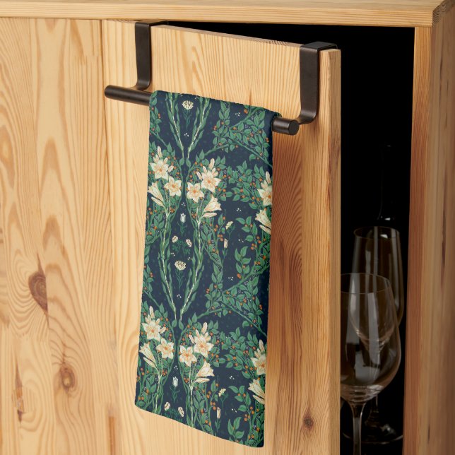 Walter Crane "Francesca" Botanisk Kökshandduk (Thirds Fold)