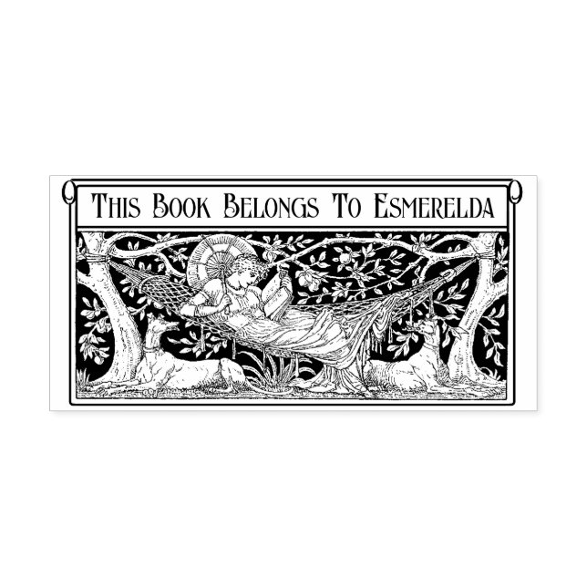 Walter Crane Illustration, Tillhöret Bok till Självfärgande Stämpel (Design)