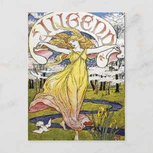Walter Crane "Jugend" Art nouveau Vykort