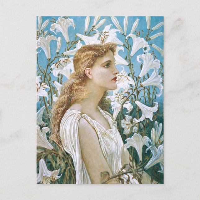 Walter Crane: Lilies Vykort (Framsida)