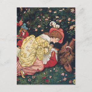 Walter Crane - Skönheten och odjuret vykort
