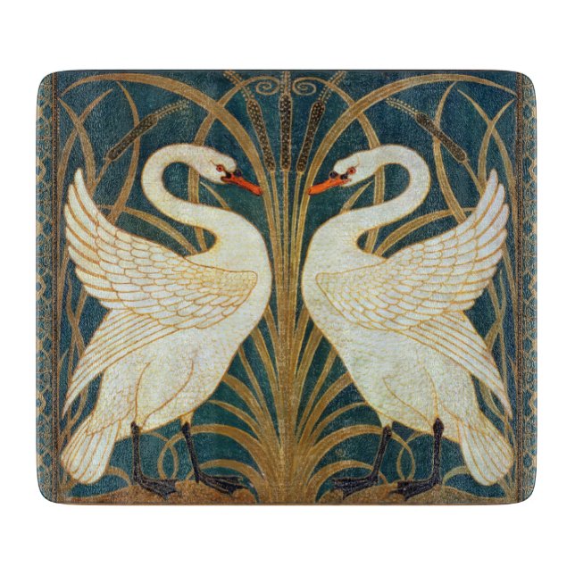 Walter Crane Svan, Rush och Iris Art nouveau (Framsidan)