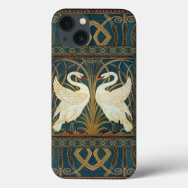 Walter Crane Svan, Rush och Iris Art nouveau
