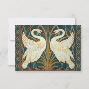 Walter Crane Svan, Rush och Iris Art nouveau