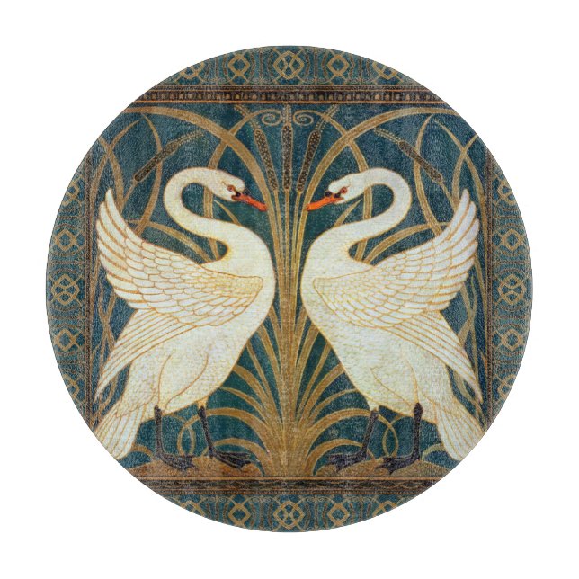 Walter Crane Svan, Rush och Iris Art nouveau (Framsidan)