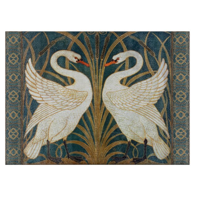 Walter Crane Svan, Rush och Iris Art nouveau (Framsidan)
