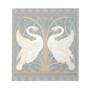 Walter Crane Svan, Rush och Iris Art nouveau Anteckningsblock