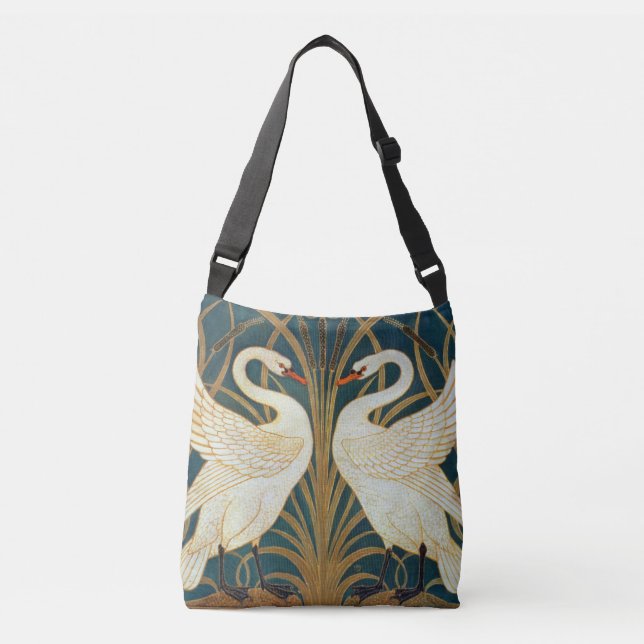 Walter Crane Svan, Rush och Iris Art nouveau Axelväska (Framsida)