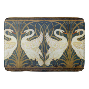 Walter Crane - Svan, Rush och Iris Art nouveau Badrumsmatta