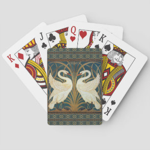 Walter Crane Svan, Rush och Iris Art nouveau Casinokort