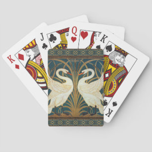 Walter Crane Svan, Rush och Iris Art nouveau Casinokort