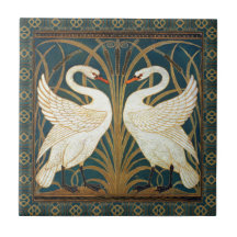 Walter Crane Svan, Rush och Iris Art nouveau