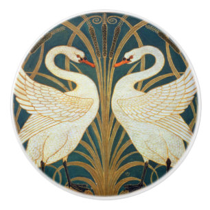 Walter Crane Svan, Rush och Iris Art nouveau Knopp