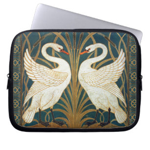 Walter Crane Svan, Rush och Iris Art nouveau Laptop Sleeve