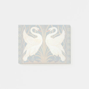 Walter Crane Svan, Rush och Iris Art nouveau Post-it Block