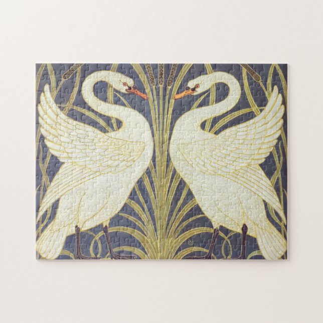 Walter Crane Svan, Rush Och Iris Art Nouveau Pussel (Horisontell)