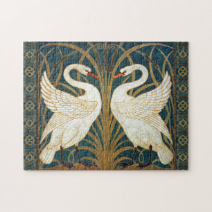 Walter Crane Svan, Rush och Iris Art nouveau Pussel