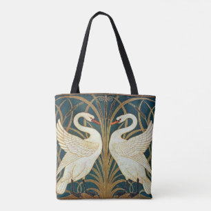 Walter Crane Svan, Rush och Iris Art nouveau Tygkasse